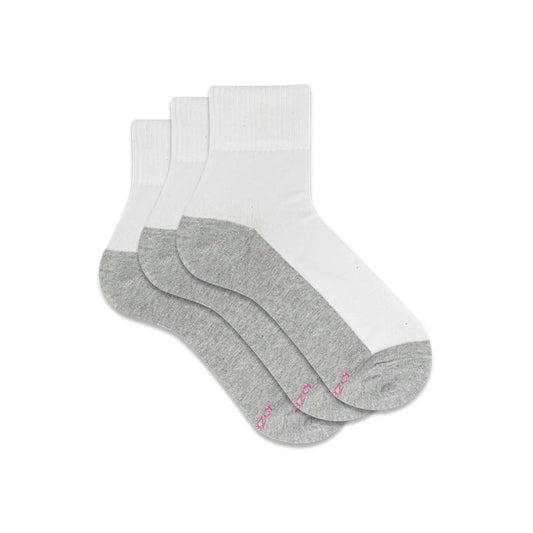 MEDIAS BLANCAS TOBILLERAS CON PLANTA GRIS
