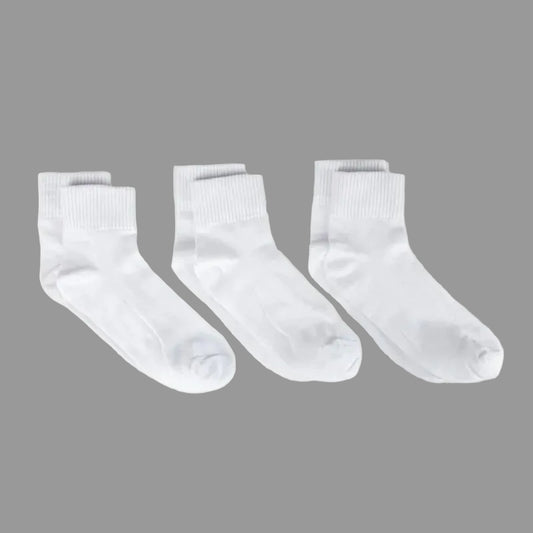 Medias Blancas Tobilleras Deportivas 3 PACK